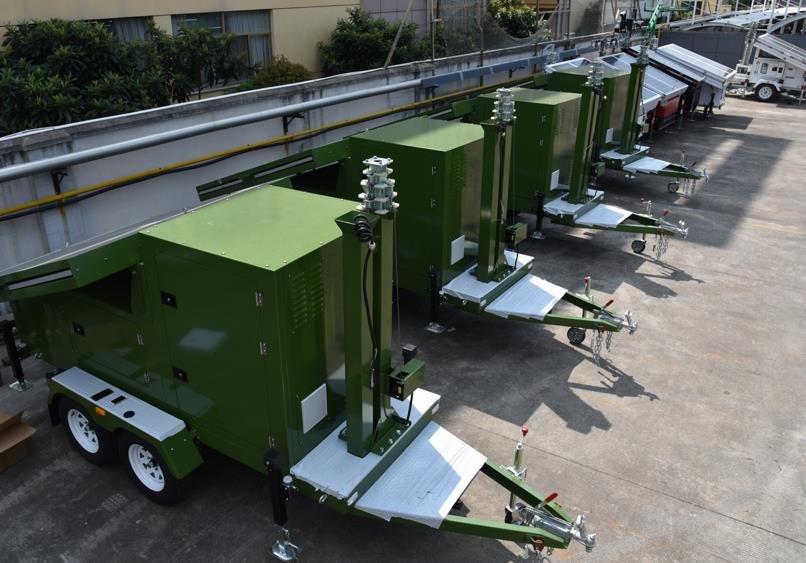 mobile solar triler green