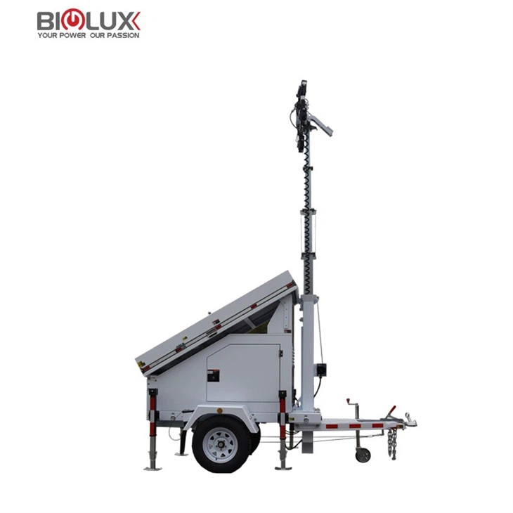 3 Panels Mobile Solar Power LED Light Trailer