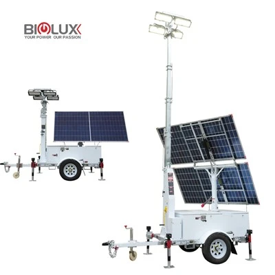 Super lysstyrke 4*100W Solar Light Tower