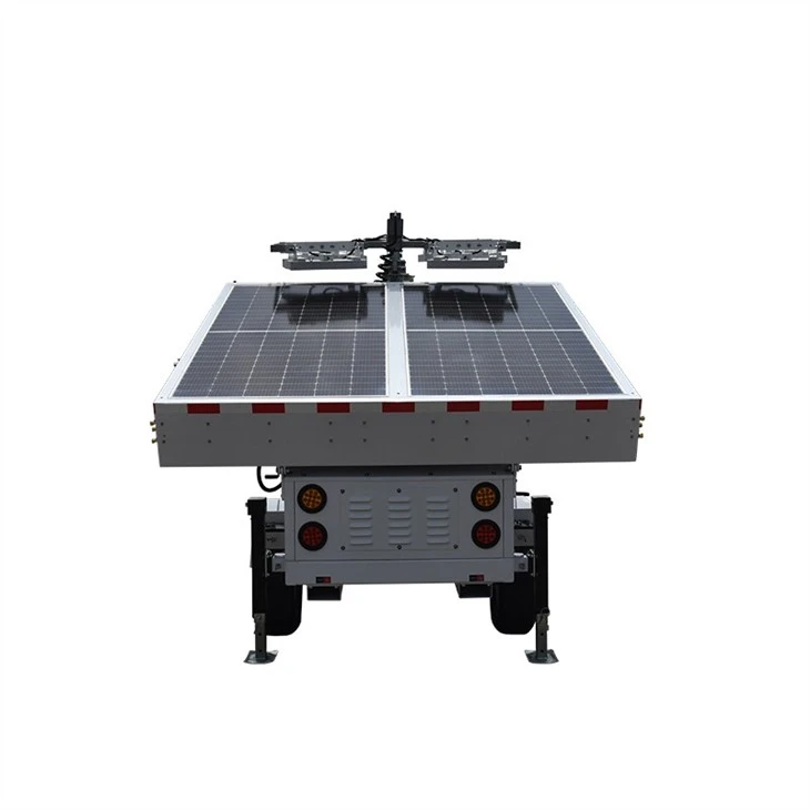 LED Lights With Mobile Solar Generator Trailer