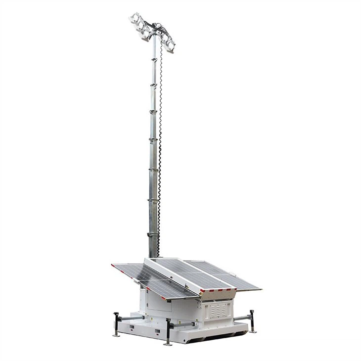 Skid Light Tower With Solar Generator