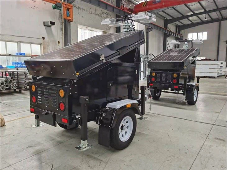 Standalone CCTV Tower Trailer With Light