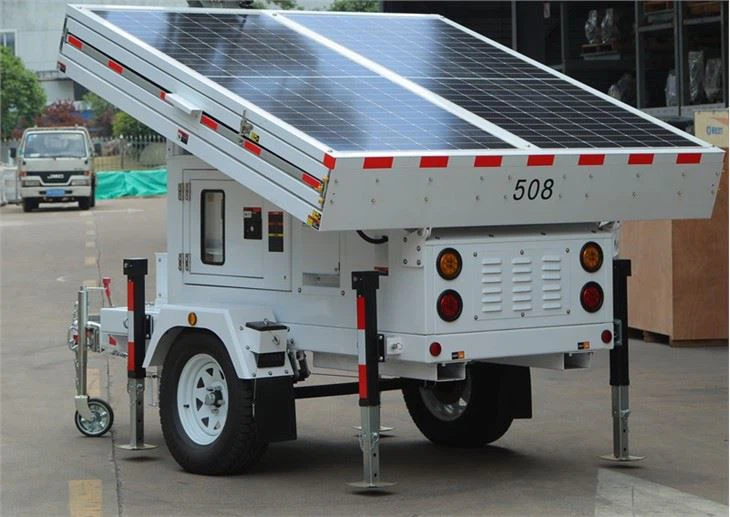 mobile 6pcs solar trailer