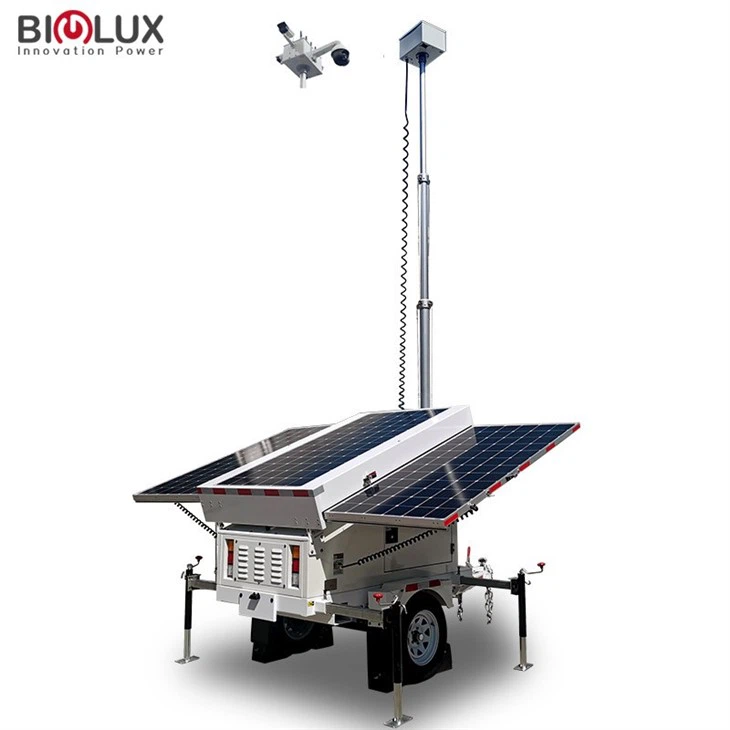 3 Solar Panels Surveillance Trailer