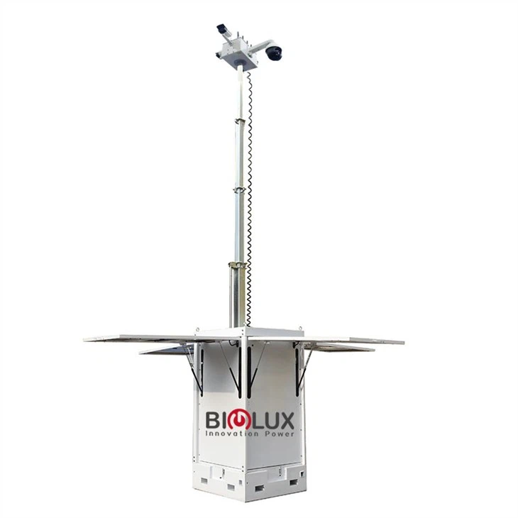 Potable Solar CCTV Trailer Cuboid