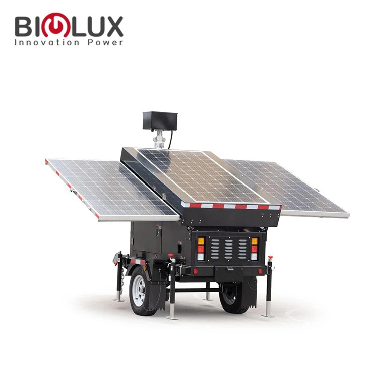 Power Solar Surveillance Trailer Panels Mobile Solar Power Solar Produkter