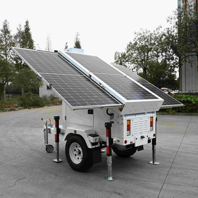Video Surveillance Trailers Construction Camera Trailers